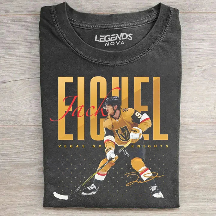 Jack Eichel #9 Hockey Vegas Golden Knights Vintage T-shirt
