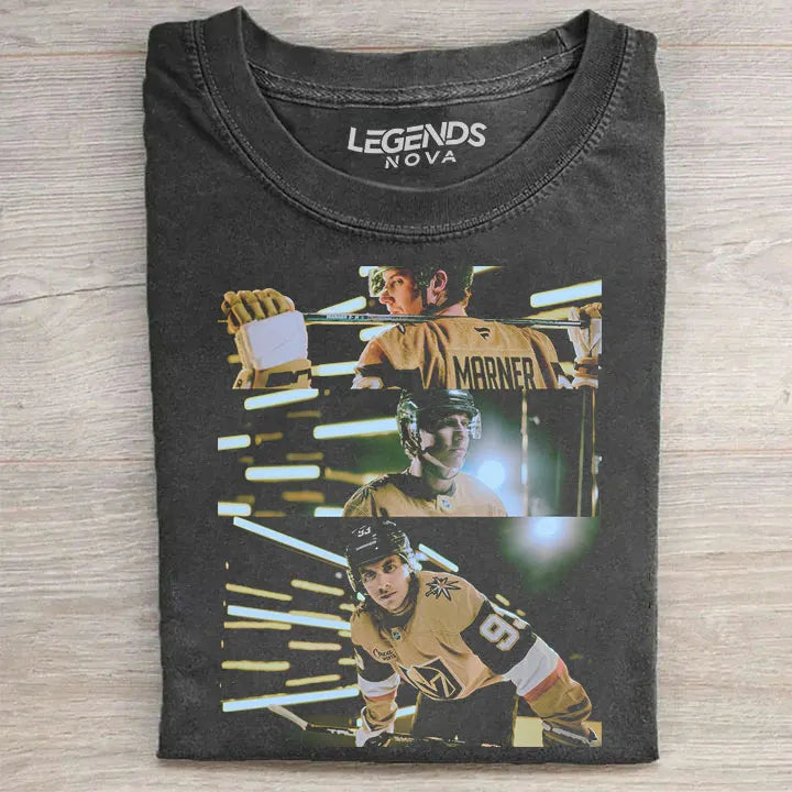 Mitch Marner #93 Hockey Vegas Golden Knights Vintage T-shirt