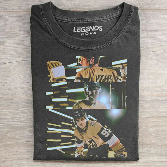 Mitch Marner #93 Hockey Vegas Golden Knights Vintage T-shirt
