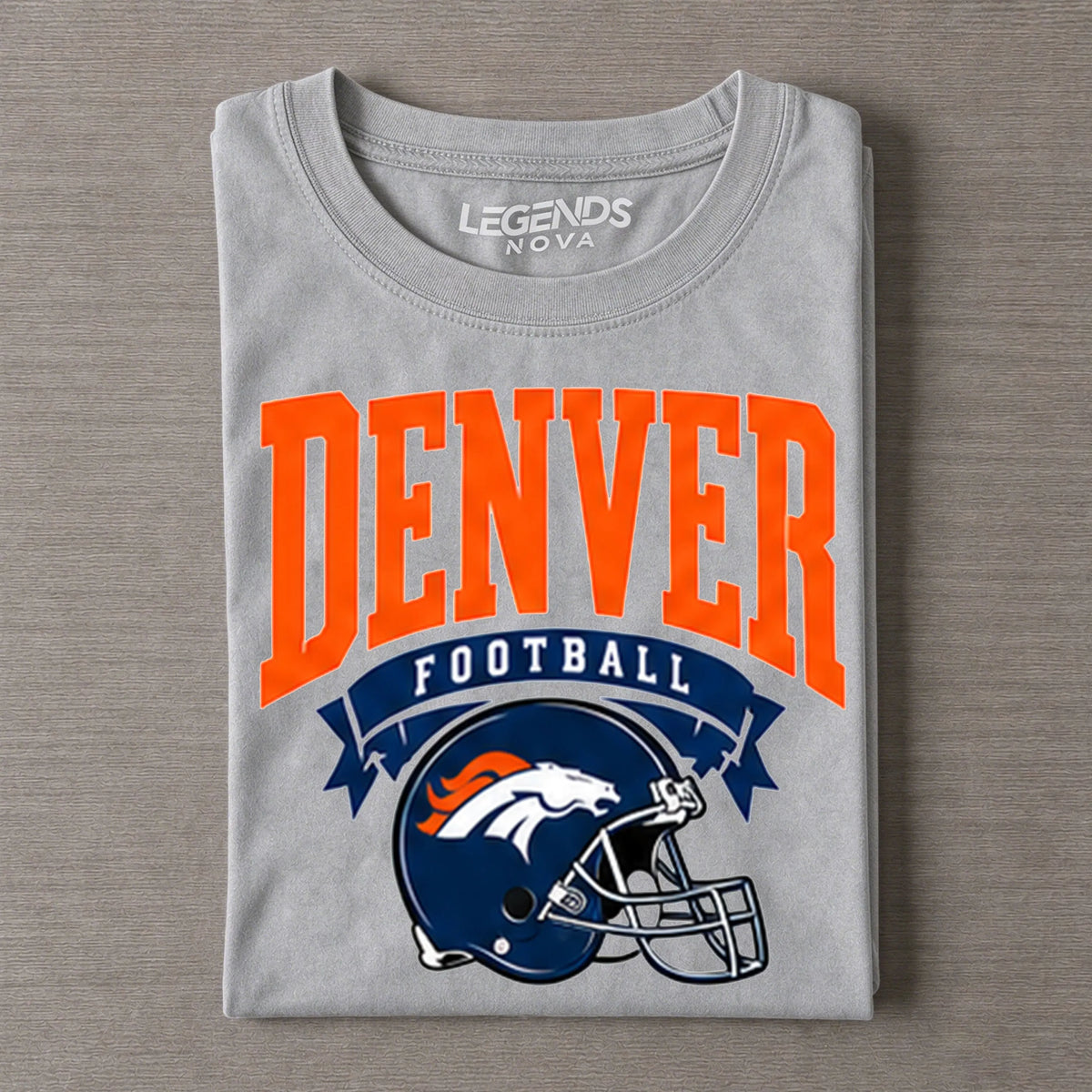 Denver Retro Football Helmet Vintage Style Graphic Tee