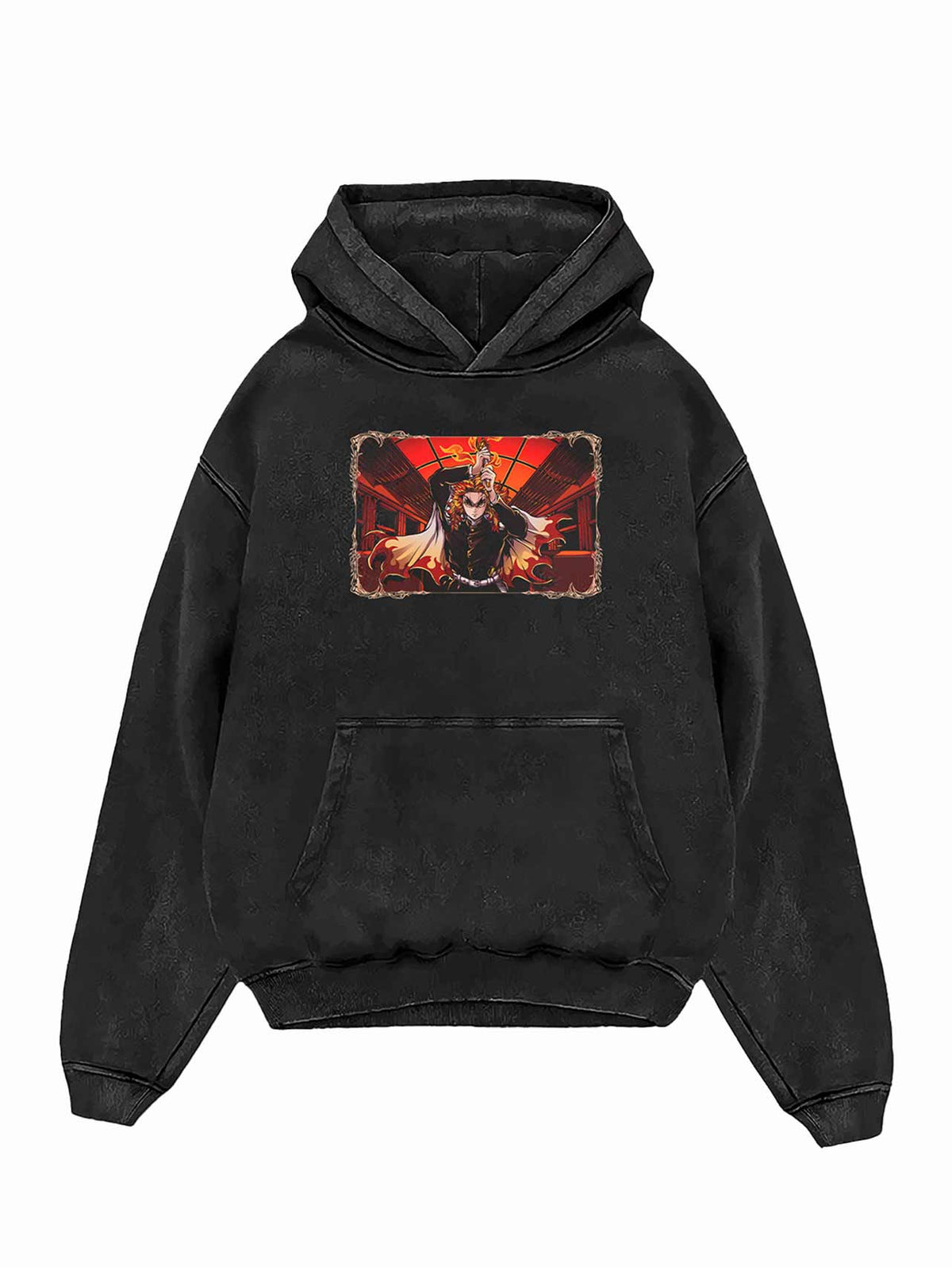 D-SLYR ? Flaming Tiger Rengoku Vintage Hoodie