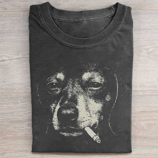 Smoking Dachshund T-shirt