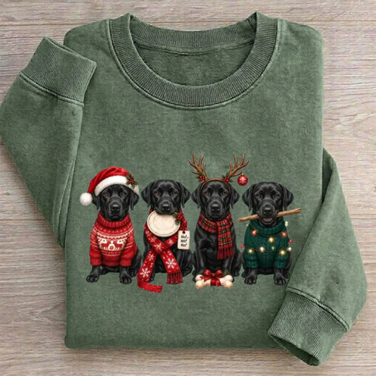 Christmas Black Labrador Dog Sweatshirt