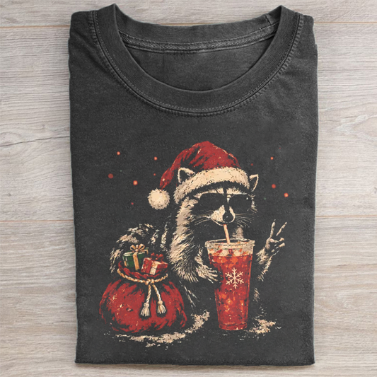 Christmas Raccoon T-shirt