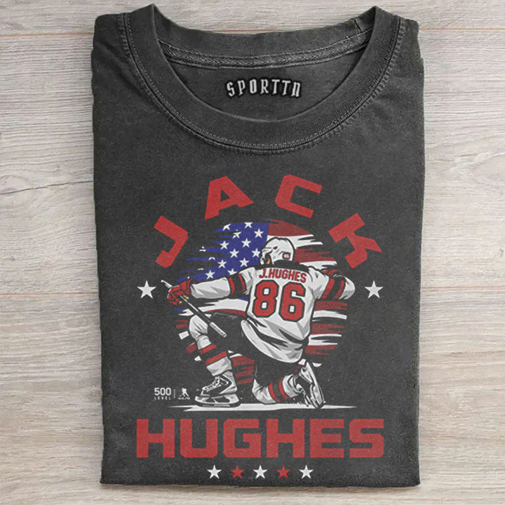 Jack Hughes Champion USA Tee