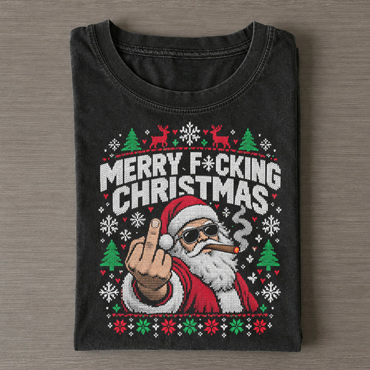 Rebel Santa Christmas Tee