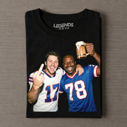 Josh Allen & Bruce Smith Bills Football T-shirt