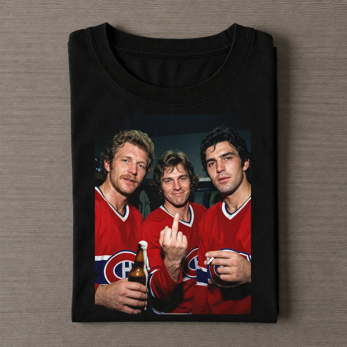 Montreal Canadiens Legends Trio Vintage Meme Washed Hockey T-Shirt