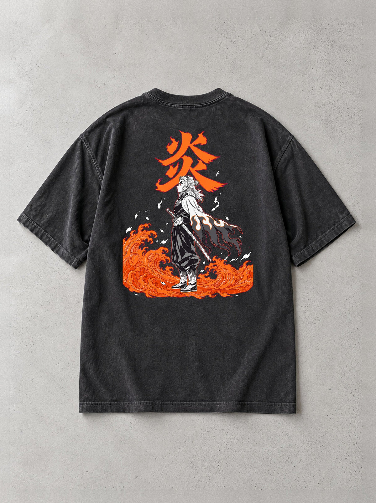 D-SLYR ? Flame Pillar Wave Vintage Tee