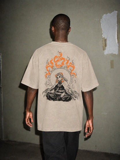 D-SLYR ? Flame Ring Meditation Vintage Tee