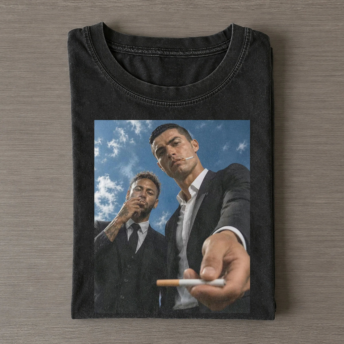 Soccer Superstars Ronaldo Neymar Vintage T-shirt