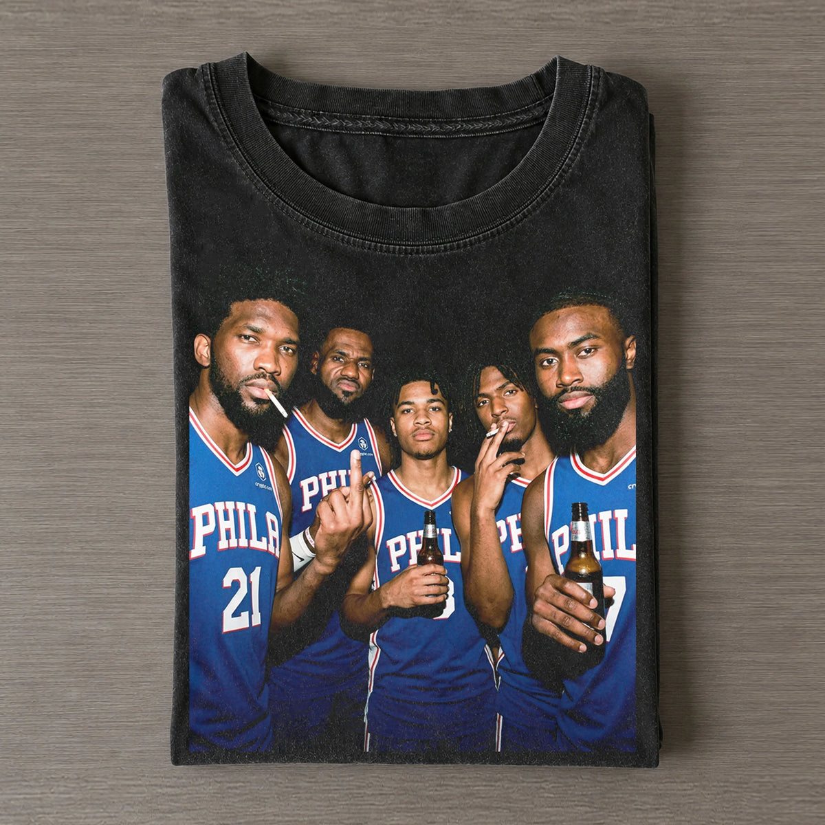 VJE & LJ & TM & JE & JB 76ers Basketball T-shirt